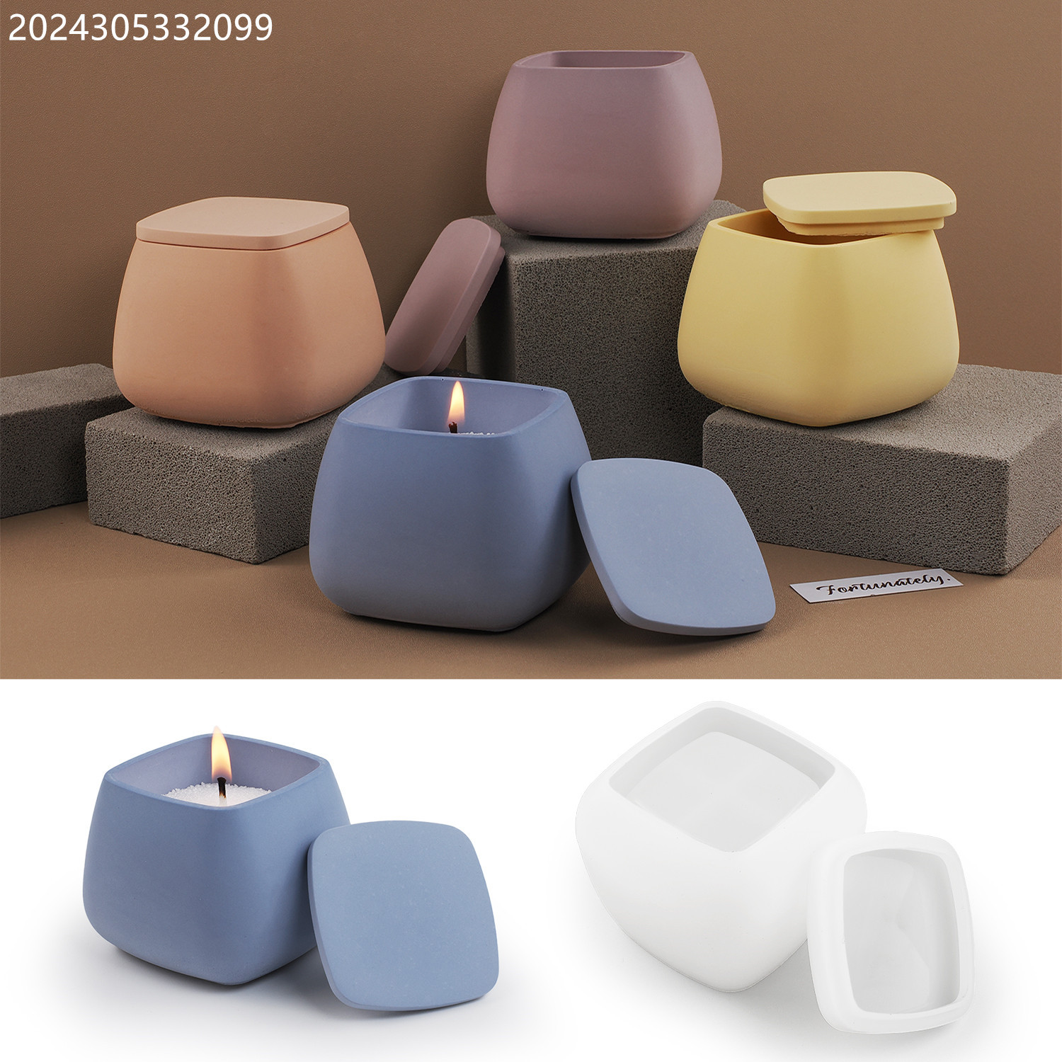 Candle Making Moulds - Cetakan Silikon DIY untuk Semen Epoxy,