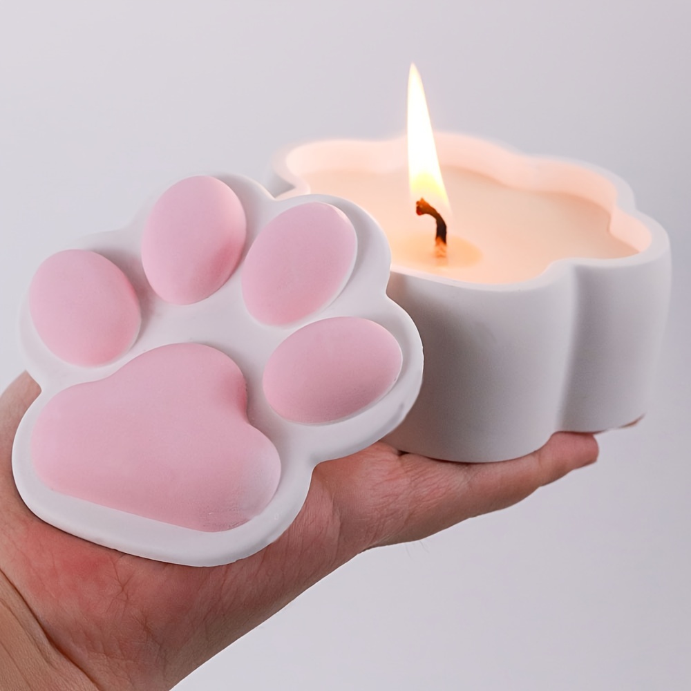 Kraft Box Candle - Kotak Penyimpanan Cakar Kucing Cetakan Silikon