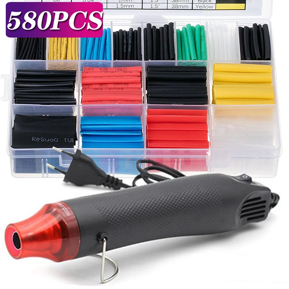 Heat Gun Embossing - 580/530/127 Buah Kit Tabung Penyusut Panas