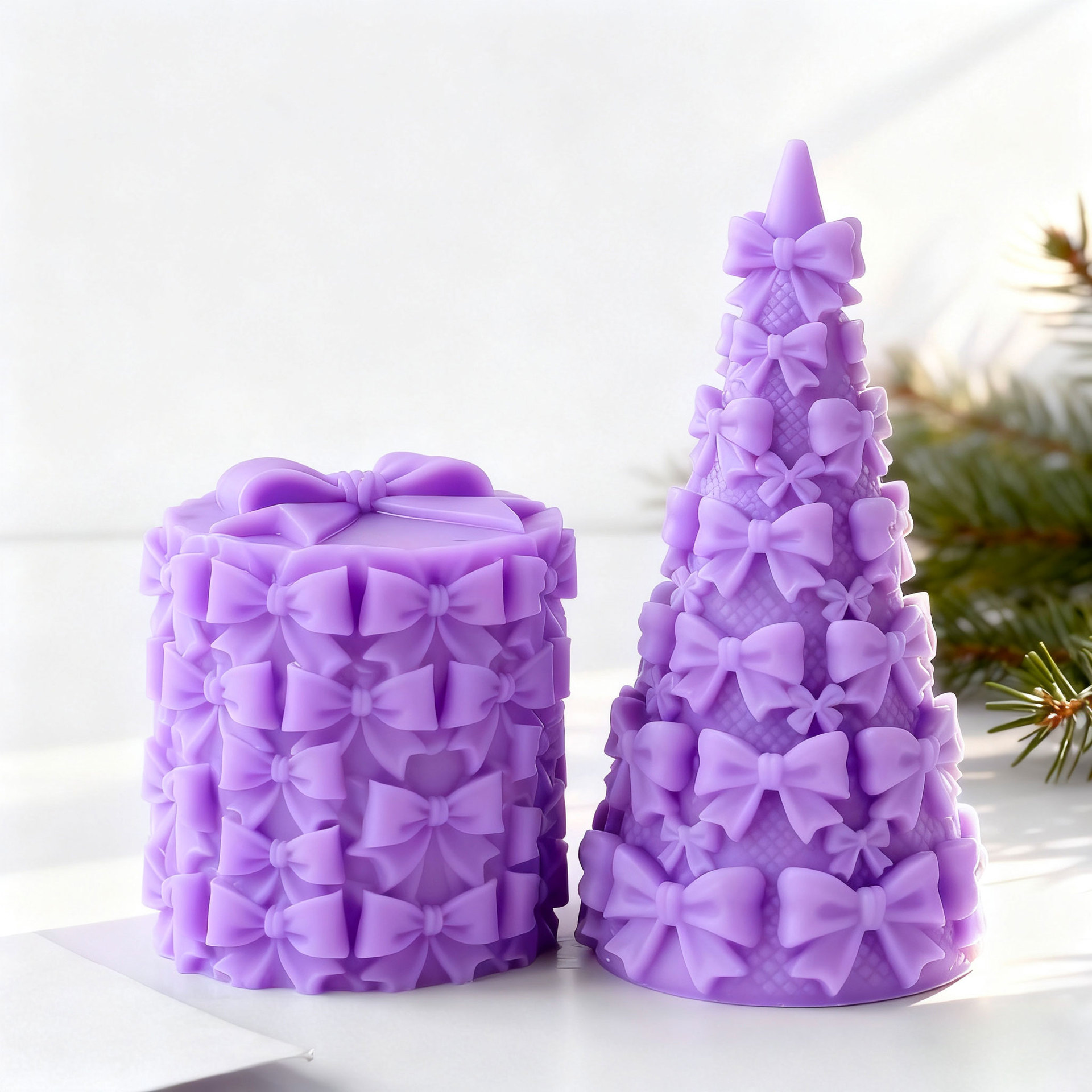 Kraft Box Candle - Cetakan Silikon Kotak Hadiah Pohon Natal