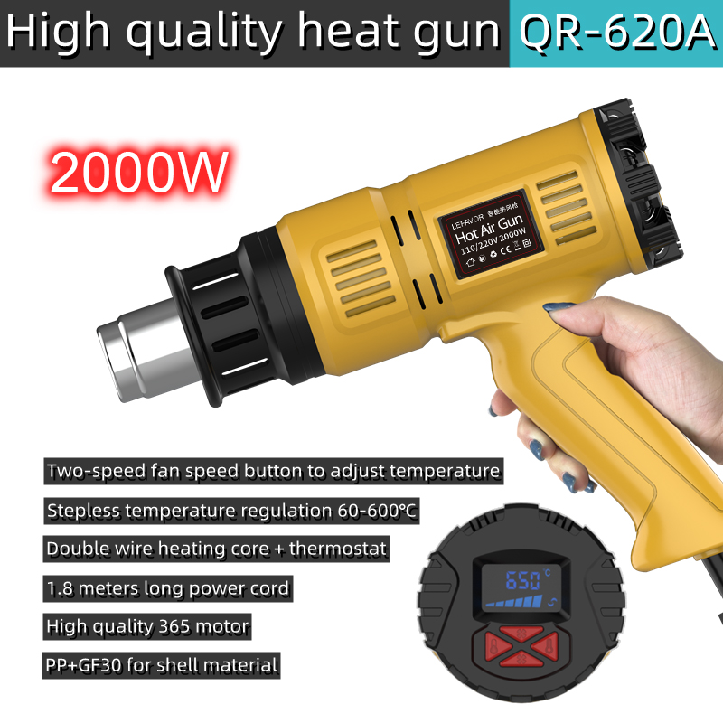Heat Gun Embossing - Pistol Udara Panas 2000W Mini Pengering