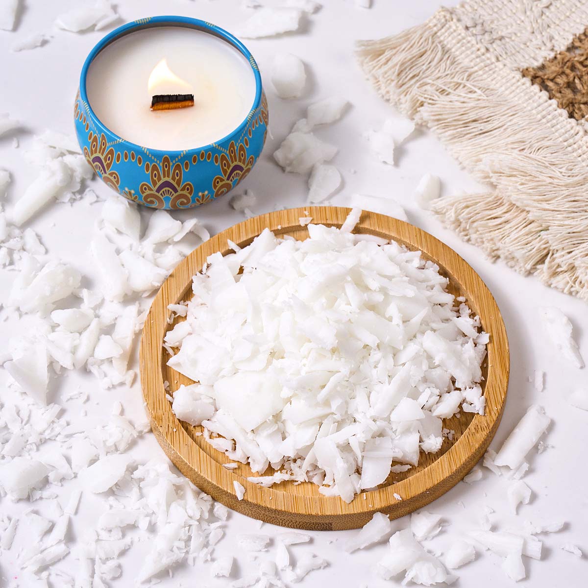 1LB Lilin Kelapa Putih Alami B - Candle Making Material Wholesale ulasan dan harga