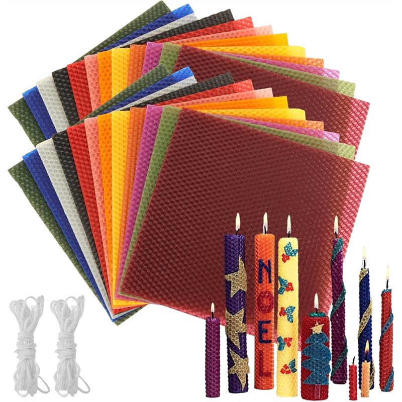 AT21-Lembaran Lilin Lebah (24  - Candle Making Kit For Adults ulasan dan harga