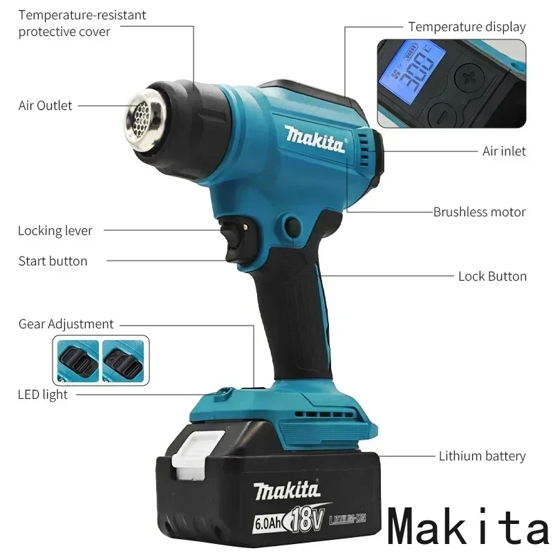 Makita 550 ° Pistol Udara Pana - Heat Gun Embossing ulasan dan harga