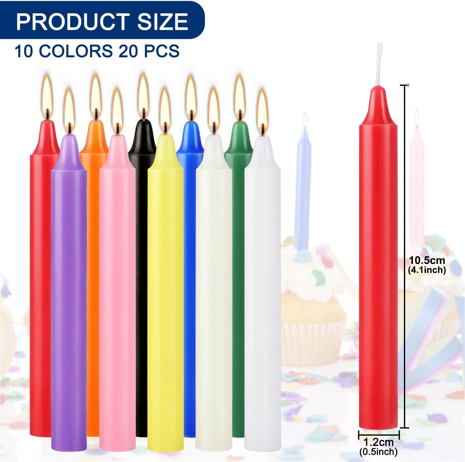 20 Lilin Batang Kecil Berwarna - Candle Making Place ulasan dan harga