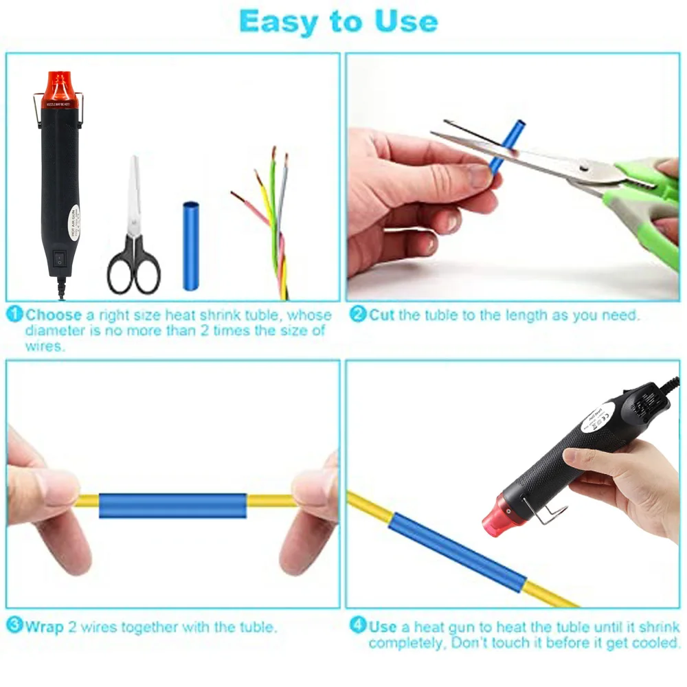 Selubung Kabel Susut Panas 2:1 - Heat Gun Embossing ulasan dan harga